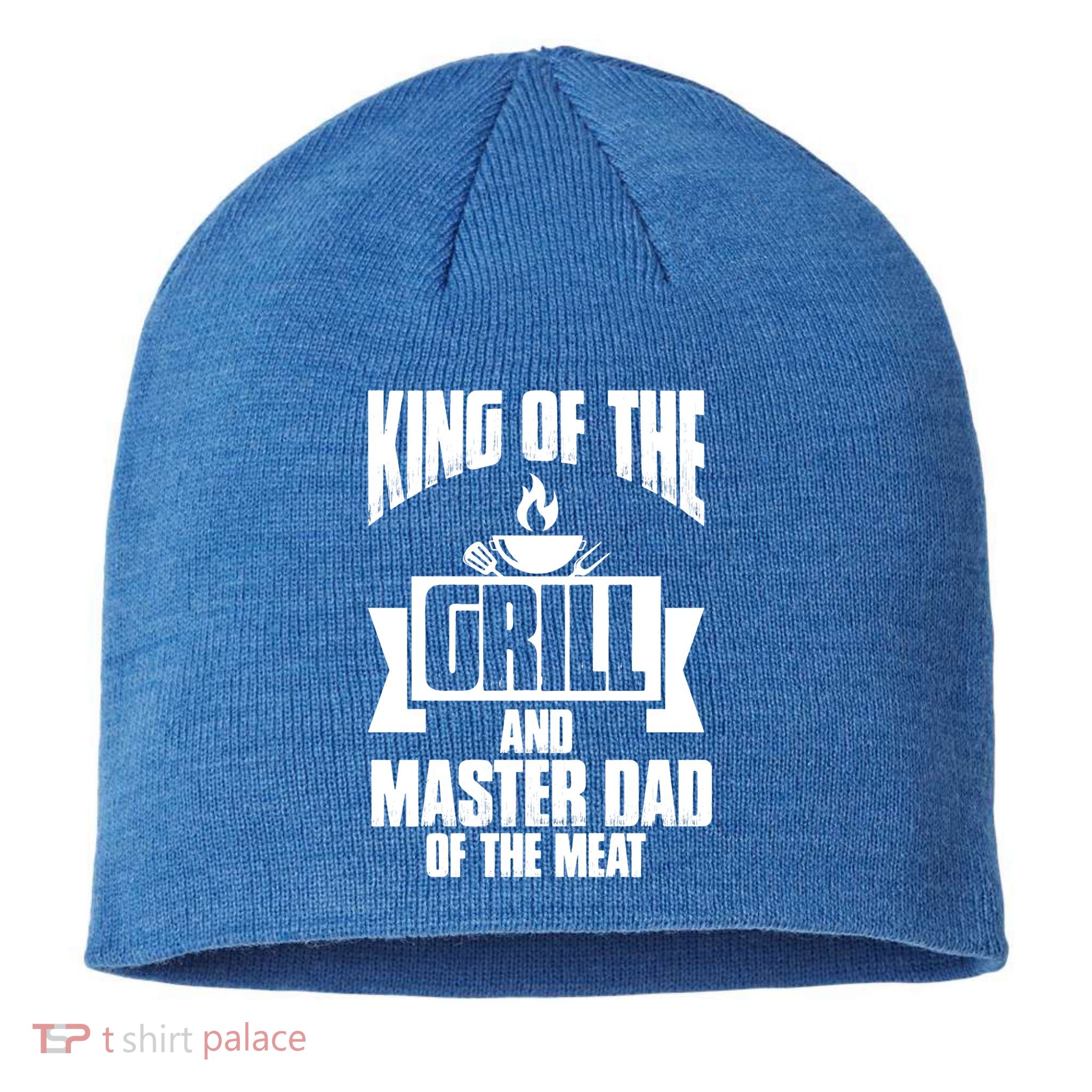 King Of The Grill And Master Dad Of The Meat Funny Gift Sustainable Beanie