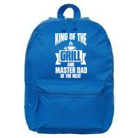King Of The Grill And Master Dad Of The Meat Funny Gift 16 in Basic Backpack
