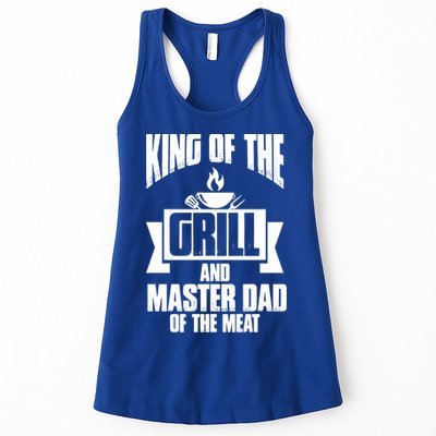 King Of The Grill And Master Dad Of The Meat Funny Gift Womens Tank Top