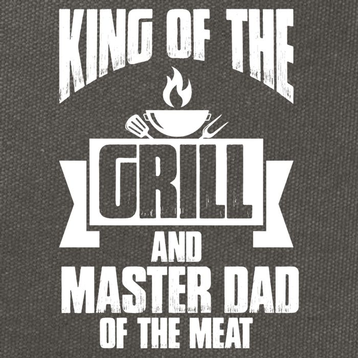 King Of The Grill And Master Dad Of The Meat Funny Gift Cotton Canvas Backpack
