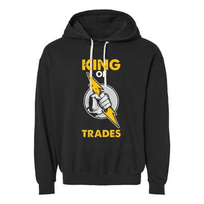 King Of Trades Electrician Garment-Dyed Fleece Hoodie