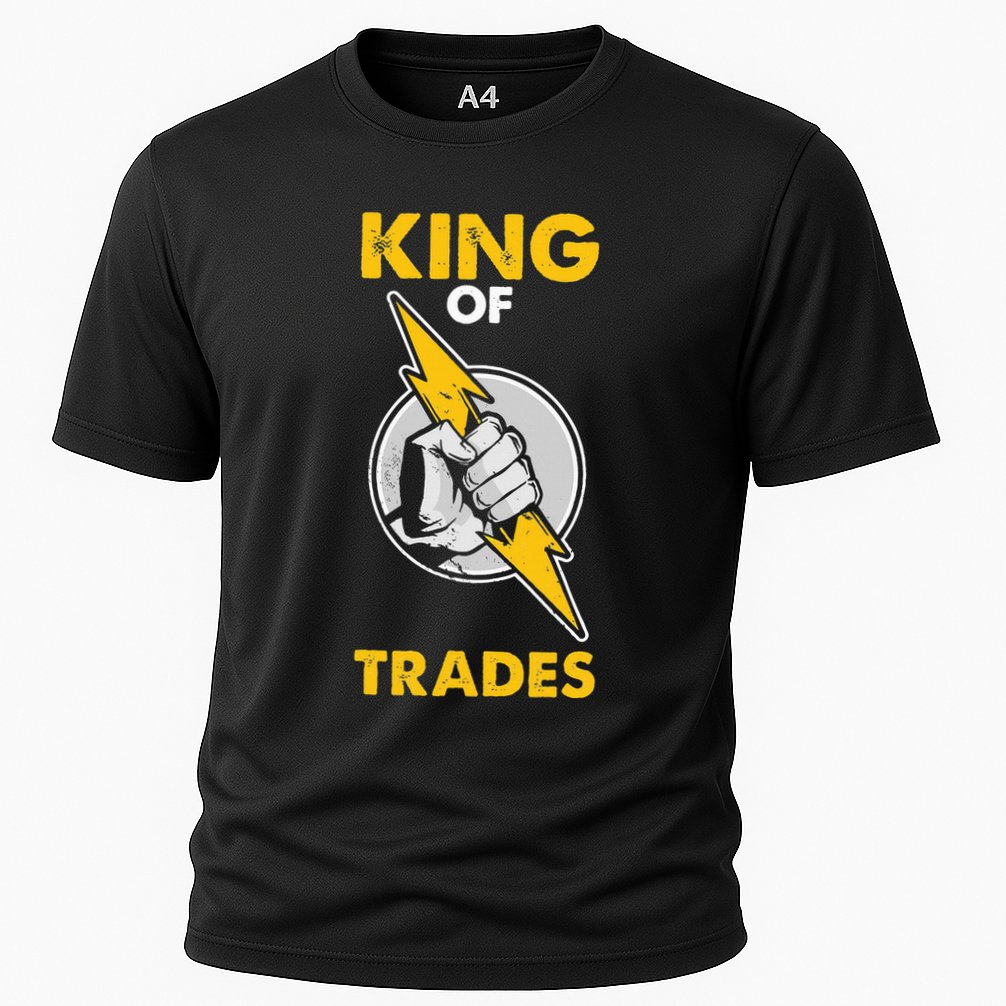 King Of Trades Electrician Cooling Performance Crew T-Shirt