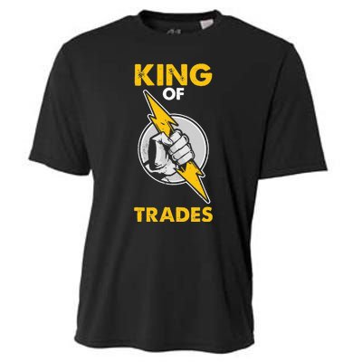 King Of Trades Electrician Cooling Performance Crew T-Shirt