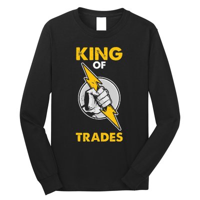 King Of Trades Electrician Long Sleeve Shirt