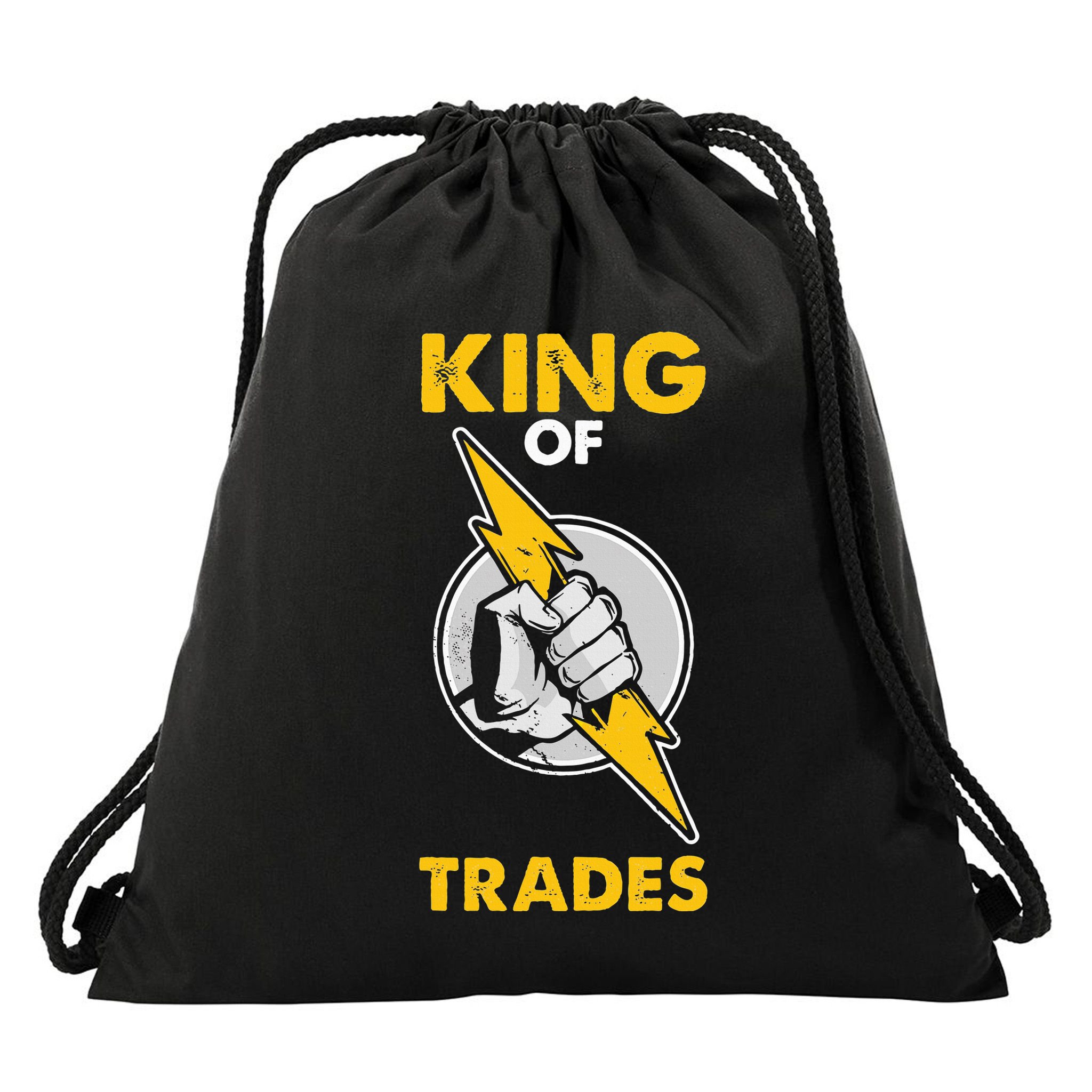 King Of Trades Electrician Drawstring Bag