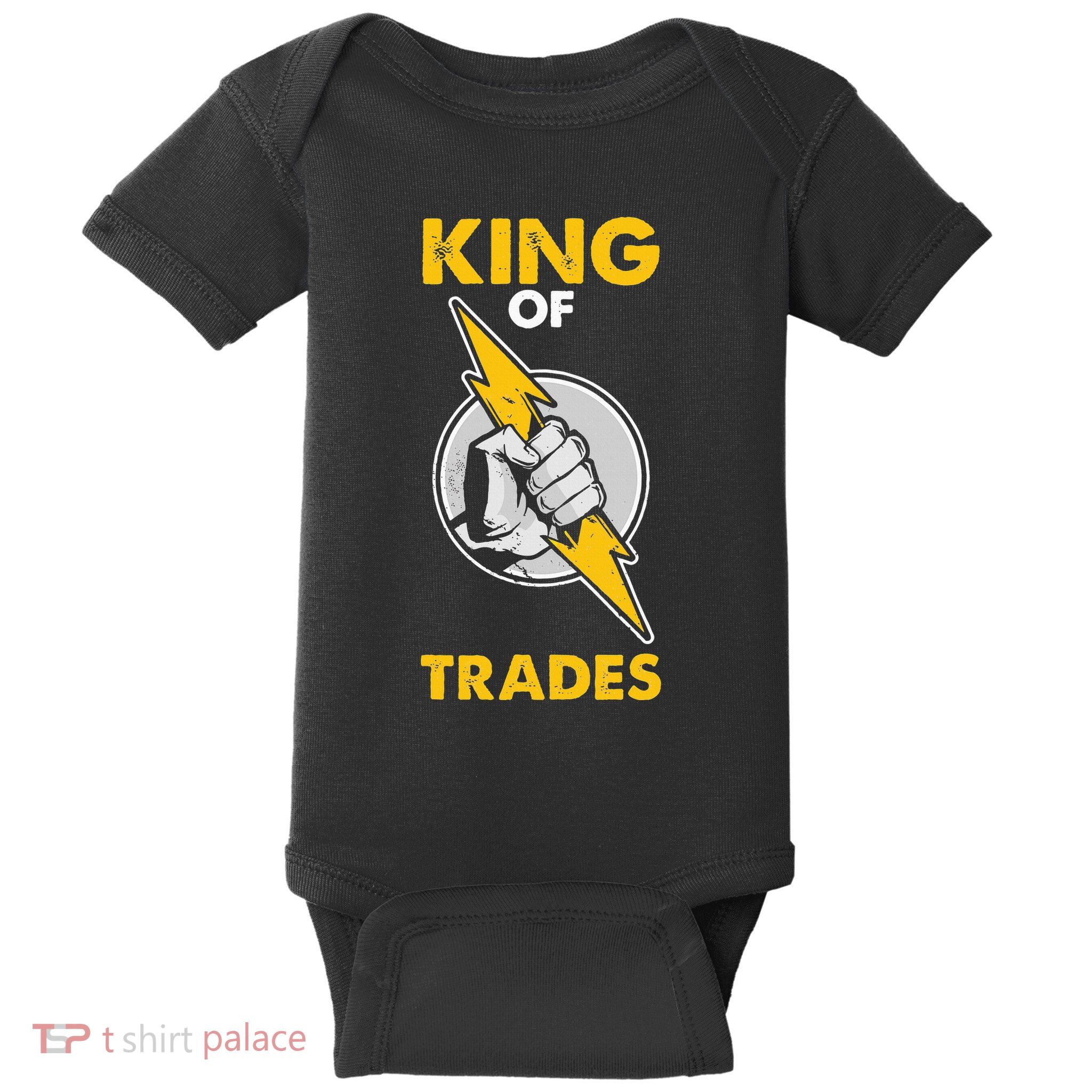 King Of Trades Electrician Baby Bodysuit
