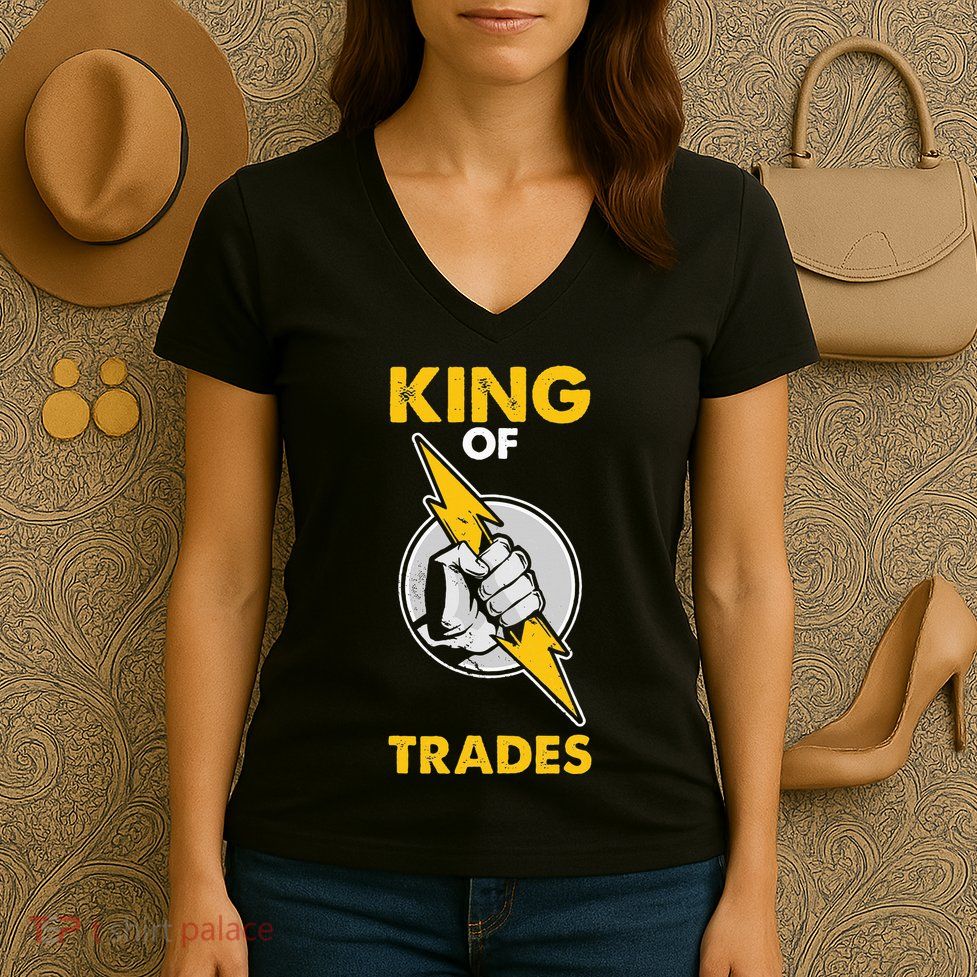 King Of Trades Electrician Women's V-Neck T-Shirt