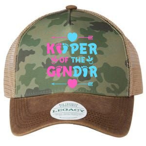 Keeper of the Gender Baby Party Gender Reveal Announcement Legacy Tie Dye Trucker Hat