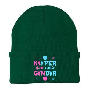 Keeper of the Gender Baby Party Gender Reveal Announcement Knit Cap Winter Beanie