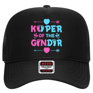 Keeper of the Gender Baby Party Gender Reveal Announcement High Crown Mesh Back Trucker Hat