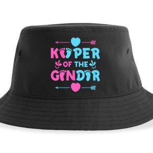 Keeper of the Gender Baby Party Gender Reveal Announcement Sustainable Bucket Hat