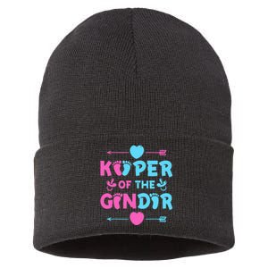 Keeper of the Gender Baby Party Gender Reveal Announcement Sustainable Knit Beanie