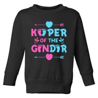 Keeper of the Gender Baby Party Gender Reveal Announcement Toddler Sweatshirt