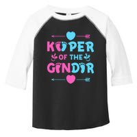 Keeper of the Gender Baby Party Gender Reveal Announcement Toddler Fine Jersey T-Shirt