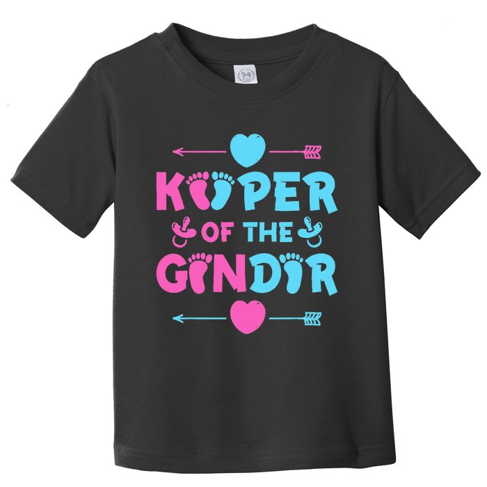 Keeper of the Gender Baby Party Gender Reveal Announcement Toddler T-Shirt