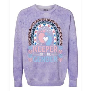 Keeper Of The Gender Reveal Announcement Baby Shower Party Colorblast Crewneck Sweatshirt