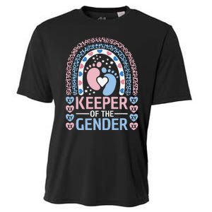 Keeper Of The Gender Reveal Announcement Baby Shower Party Cooling Performance Crew T-Shirt