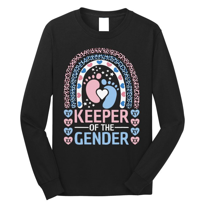 Keeper Of The Gender Reveal Announcement Baby Shower Party Long Sleeve Shirt