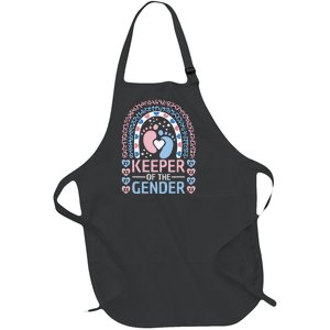 Keeper Of The Gender Reveal Announcement Baby Shower Party Full-Length Apron With Pockets