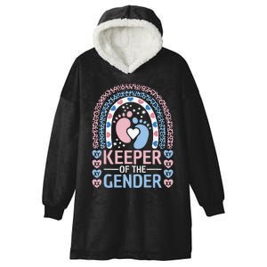 Keeper Of The Gender Reveal Announcement Baby Shower Party Hooded Wearable Blanket