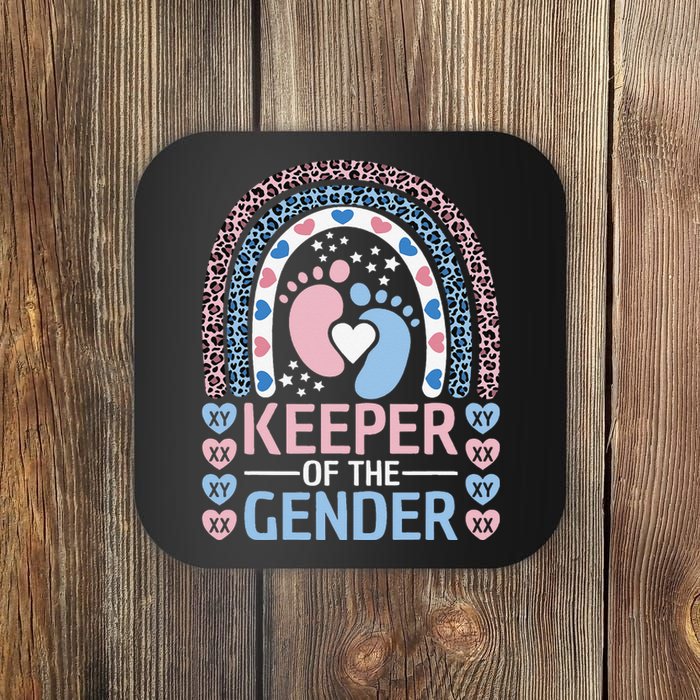 Keeper Of The Gender Reveal Announcement Baby Shower Party Coaster