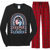 Keeper Of The Gender Reveal Announcement Baby Shower Party Long Sleeve Pajama Set