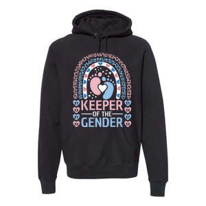 Keeper Of The Gender Reveal Announcement Baby Shower Party Premium Hoodie