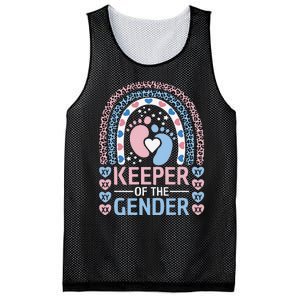 Keeper Of The Gender Reveal Announcement Baby Shower Party Mesh Reversible Basketball Jersey Tank