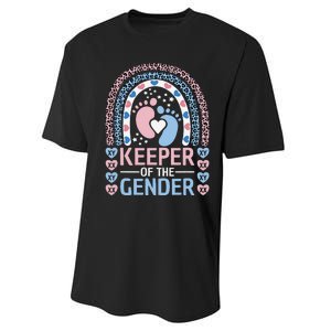 Keeper Of The Gender Reveal Announcement Baby Shower Party Performance Sprint T-Shirt