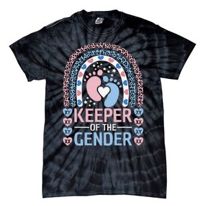 Keeper Of The Gender Reveal Announcement Baby Shower Party Tie-Dye T-Shirt