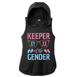 Keeper Of The Gender Baby Shower Gender Reveal Party Outfit Ladies PosiCharge Tri-Blend Wicking Draft Hoodie Tank