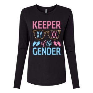 Keeper Of The Gender Baby Shower Gender Reveal Party Outfit Womens Cotton Relaxed Long Sleeve T-Shirt