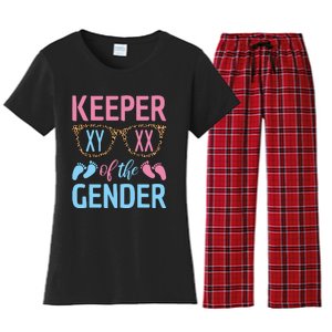 Keeper Of The Gender Baby Shower Gender Reveal Party Outfit Women's Flannel Pajama Set