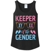 Keeper Of The Gender Baby Shower Gender Reveal Party Outfit Ladies Essential Tank