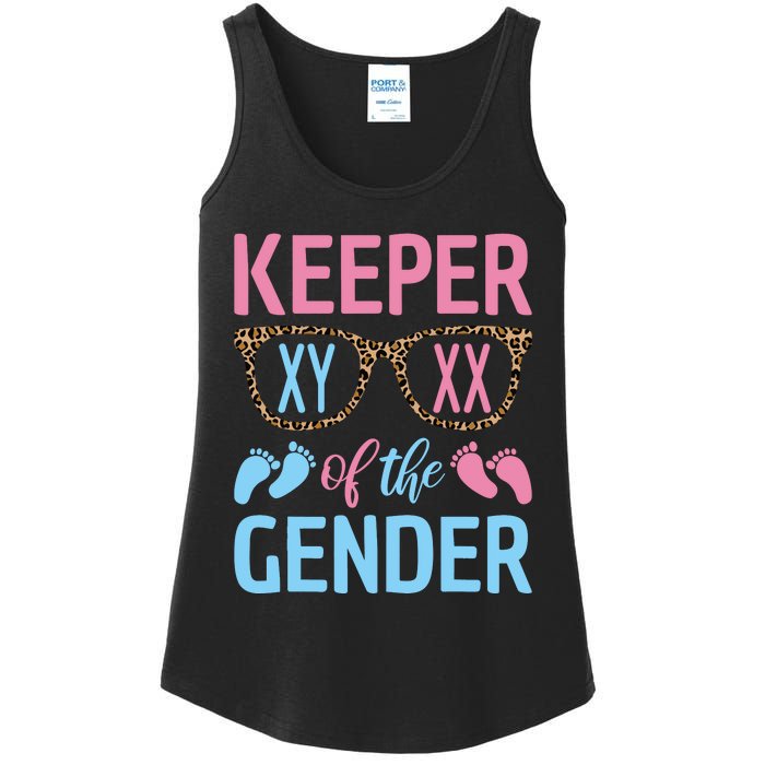 Keeper Of The Gender Baby Shower Gender Reveal Party Outfit Ladies Essential Tank