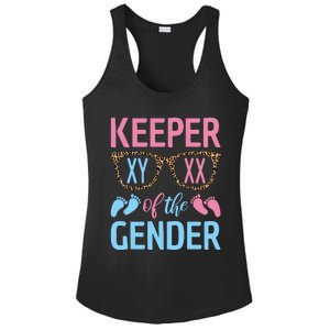 Keeper Of The Gender Baby Shower Gender Reveal Party Outfit Ladies PosiCharge Competitor Racerback Tank