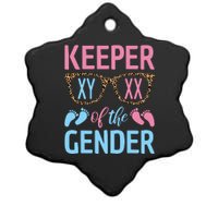 Keeper Of The Gender Baby Shower Gender Reveal Party Outfit Ceramic Star Ornament