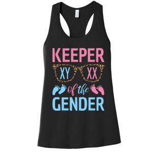 Keeper Of The Gender Baby Shower Gender Reveal Party Outfit Women's Racerback Tank