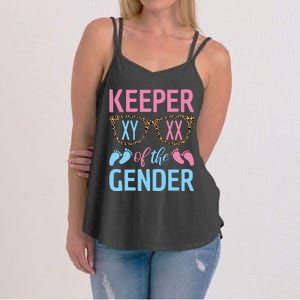 Keeper Of The Gender Baby Shower Gender Reveal Party Outfit Women's Strappy Tank