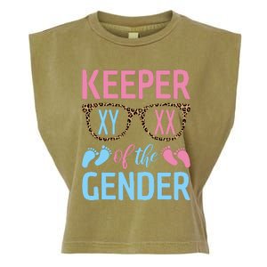 Keeper Of The Gender Baby Shower Gender Reveal Party Outfit Garment-Dyed Women's Muscle Tee