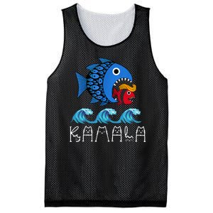 Kamala Over Trump Blue Wave Big Fish Eats Small Fish Mesh Reversible Basketball Jersey Tank