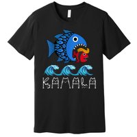 Kamala Over Trump Blue Wave Big Fish Eats Small Fish Premium T-Shirt