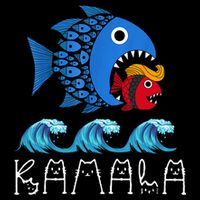 Kamala Over Trump Blue Wave Big Fish Eats Small Fish Toddler Hoodie