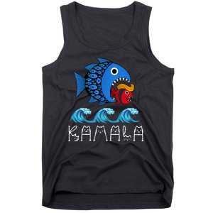 Kamala Over Trump Blue Wave Big Fish Eats Small Fish Tank Top