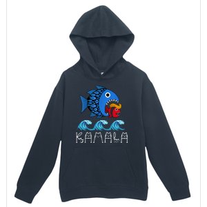 Kamala Over Trump Blue Wave Big Fish Eats Small Fish Urban Pullover Hoodie