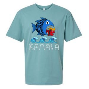 Kamala Over Trump Blue Wave Big Fish Eats Small Fish Sueded Cloud Jersey T-Shirt