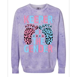 Keeper Of The Gender Reveal Announcement Baby Shower Party Colorblast Crewneck Sweatshirt