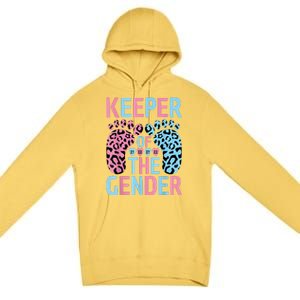 Keeper Of The Gender Reveal Announcement Baby Shower Party Premium Pullover Hoodie