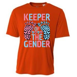 Keeper Of The Gender Reveal Announcement Baby Shower Party Cooling Performance Crew T-Shirt