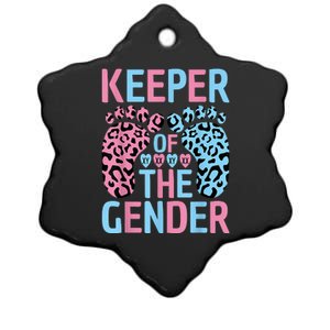 Keeper Of The Gender Reveal Announcement Baby Shower Party Ceramic Star Ornament